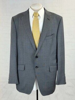 Tom Ford O'Connor Gray Plaid 100% Wool 2 pc Suit 44L 36X32 Jacket Pants